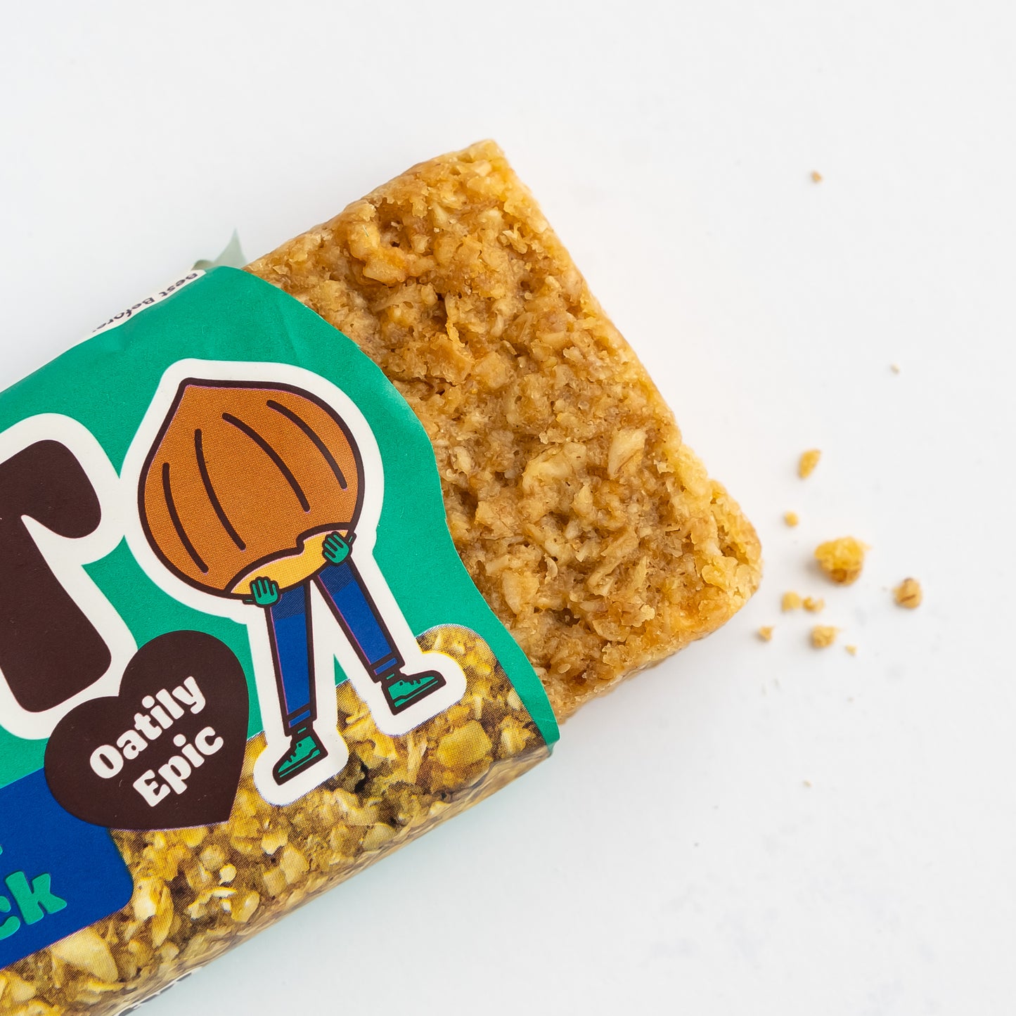A close up of a half opened Hazelnut Giant Bar