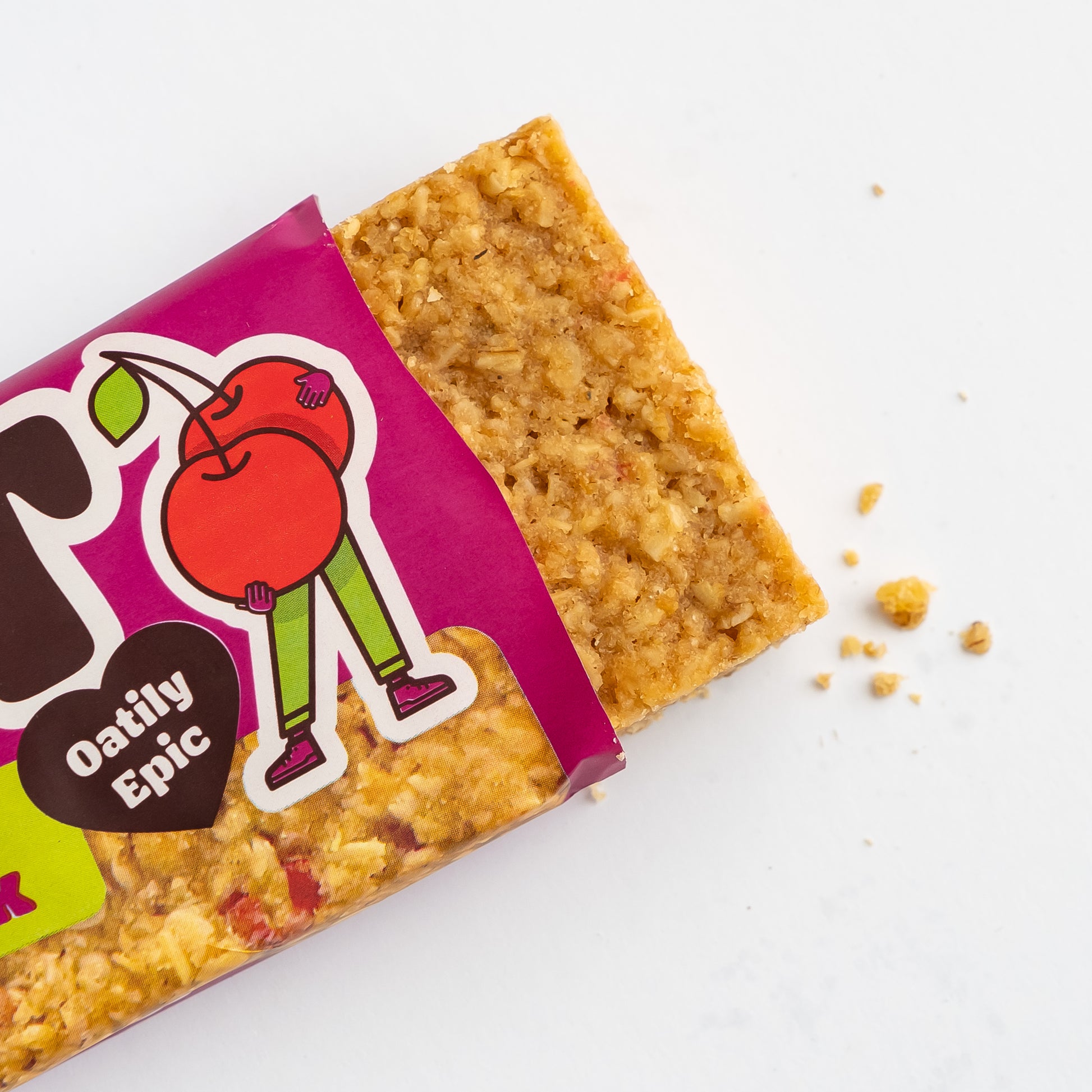 A close up of a half opened Cherry Giant Bar