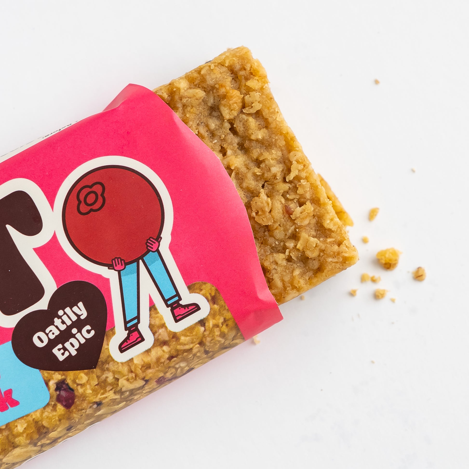 A close up of a half opened Cranberry Giant Bar